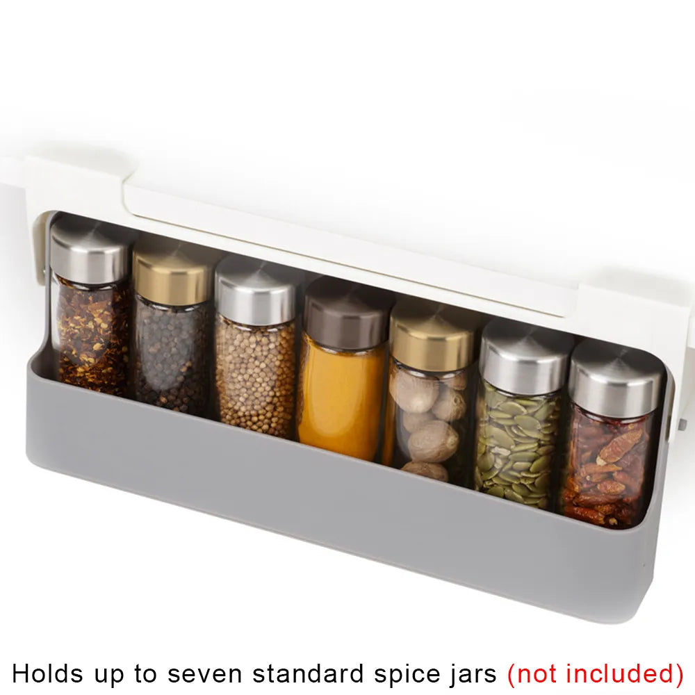 Kitchen Storage Organizer Spice Bottle Storage Rack Under-Shelf
