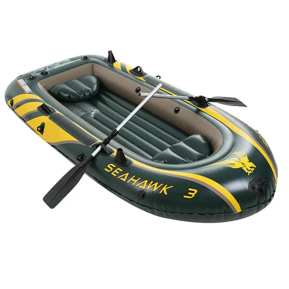 Foldable Iatable Boat Set Portable Thickened Floating Rafts Assault Boat 2-3 Man Boat PVC Canoe Fishing Boat Equipments