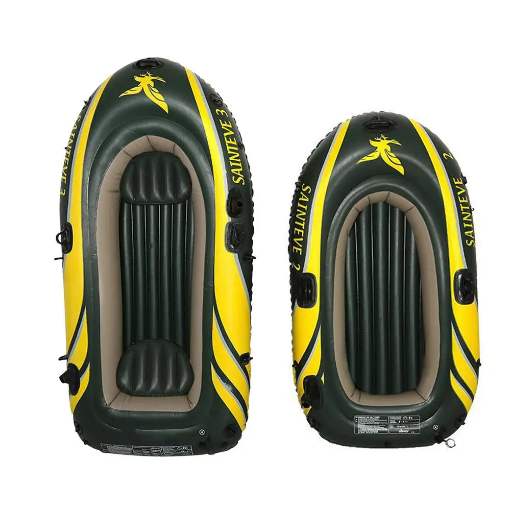 Foldable Iatable Boat Set Portable Thickened Floating Rafts Assault Boat 2-3 Man Boat PVC Canoe Fishing Boat Equipments
