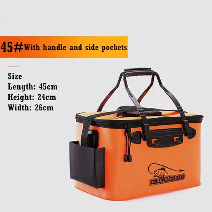 Fishing Bucket Folding Thickening Living Fish Bucket Portable - My Store