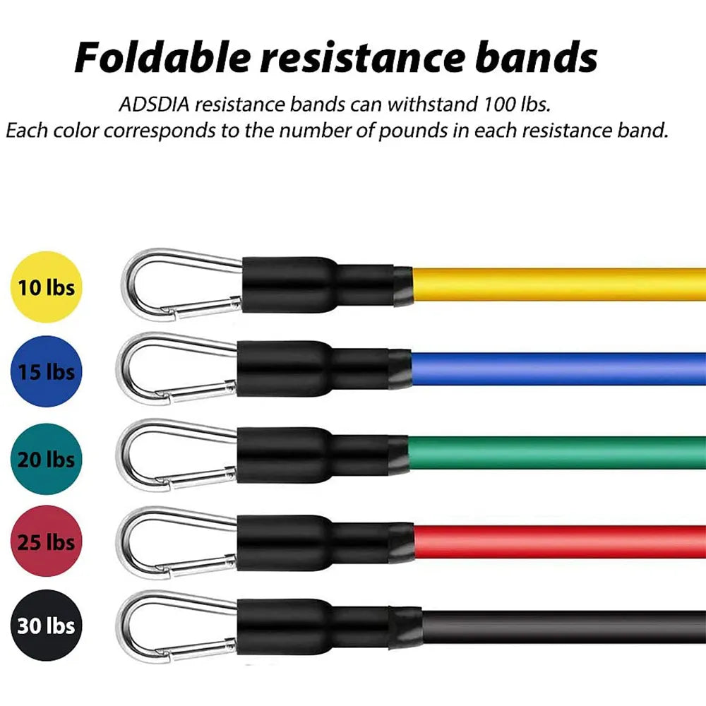 Resistance Bands Set Bodybuilding Home Gym Equipment Professional Weight Training Fitness Elastic