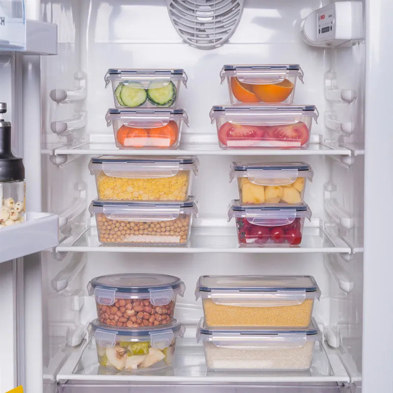 Airtight Food Storage Container with Lid, Leak Proof Snap Lock, BPA Free Plastic
