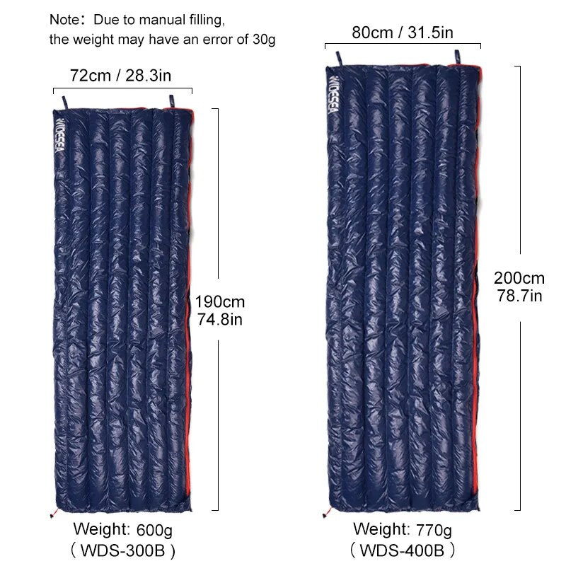 Widesea Camping Ultralight Sleeping Bag Down Waterproof - My Store