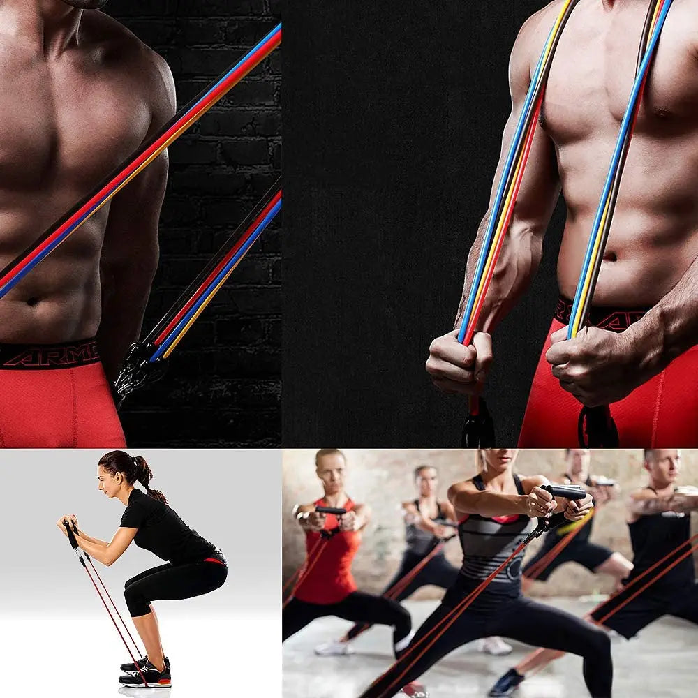 Resistance Bands Set Bodybuilding Home Gym Equipment Professional Weight Training Fitness Elastic