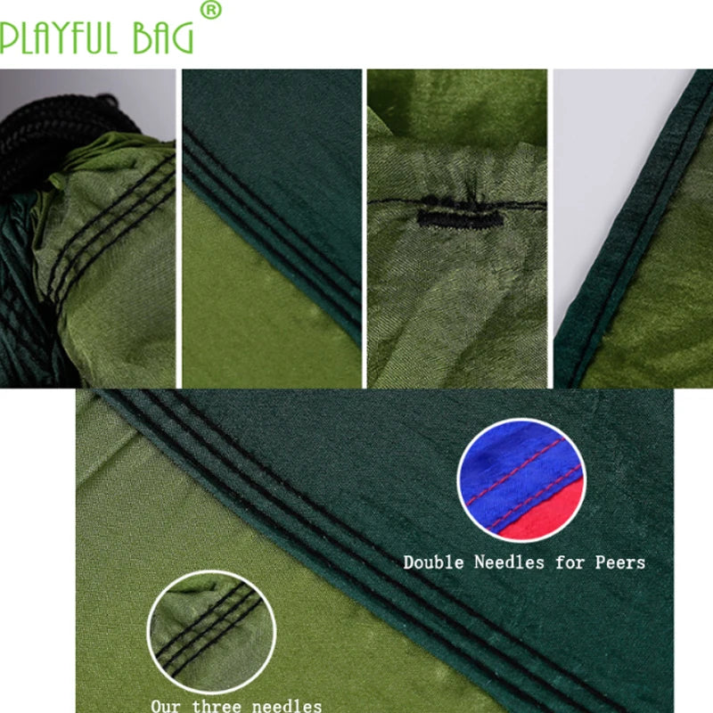Nylon twin hammock lovers hammock Outdoor camping Essentials for aerial hammock 210T Nylon spinning High strength bands ZI21