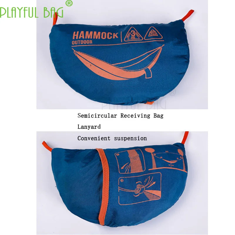 Nylon twin hammock lovers hammock Outdoor camping Essentials for aerial hammock 210T Nylon spinning High strength bands ZI21