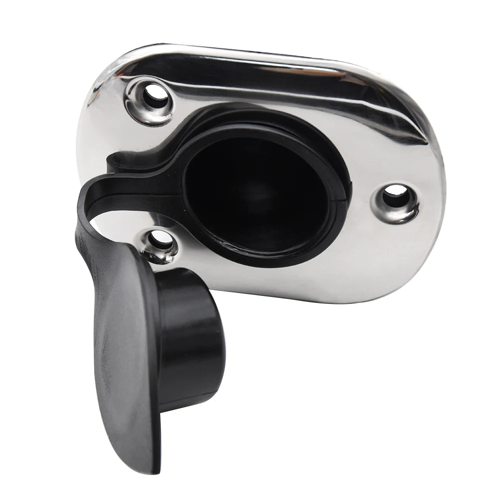 2PC Fishing Pole Stand Stainless Steel Flush Mount Boat Fishing Rod Holder 15/30/90 Degree Rod Pod