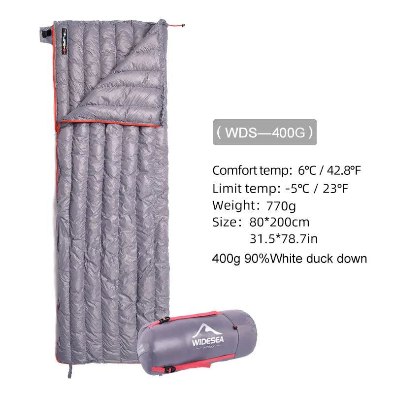 Widesea Camping Ultralight Sleeping Bag Down Waterproof - My Store