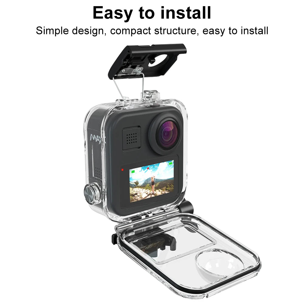 Touchscreen Waterproof Housing Case for GoPro MAX 360 Diving Protection Underwater Dive Cover for Go Pro Max Camera Accessories