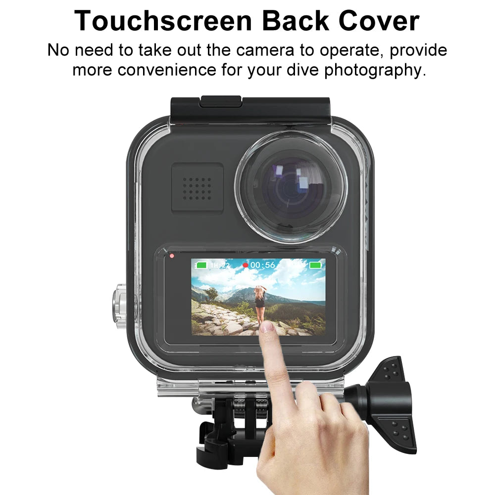 Touchscreen Waterproof Housing Case for GoPro MAX 360 Diving Protection Underwater Dive Cover for Go Pro Max Camera Accessories