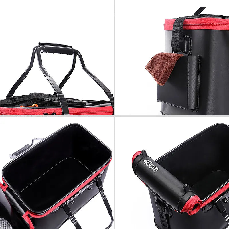 Folding live Fishing Bucket EVA Thickening Fish Bucket Portable Water - My Store