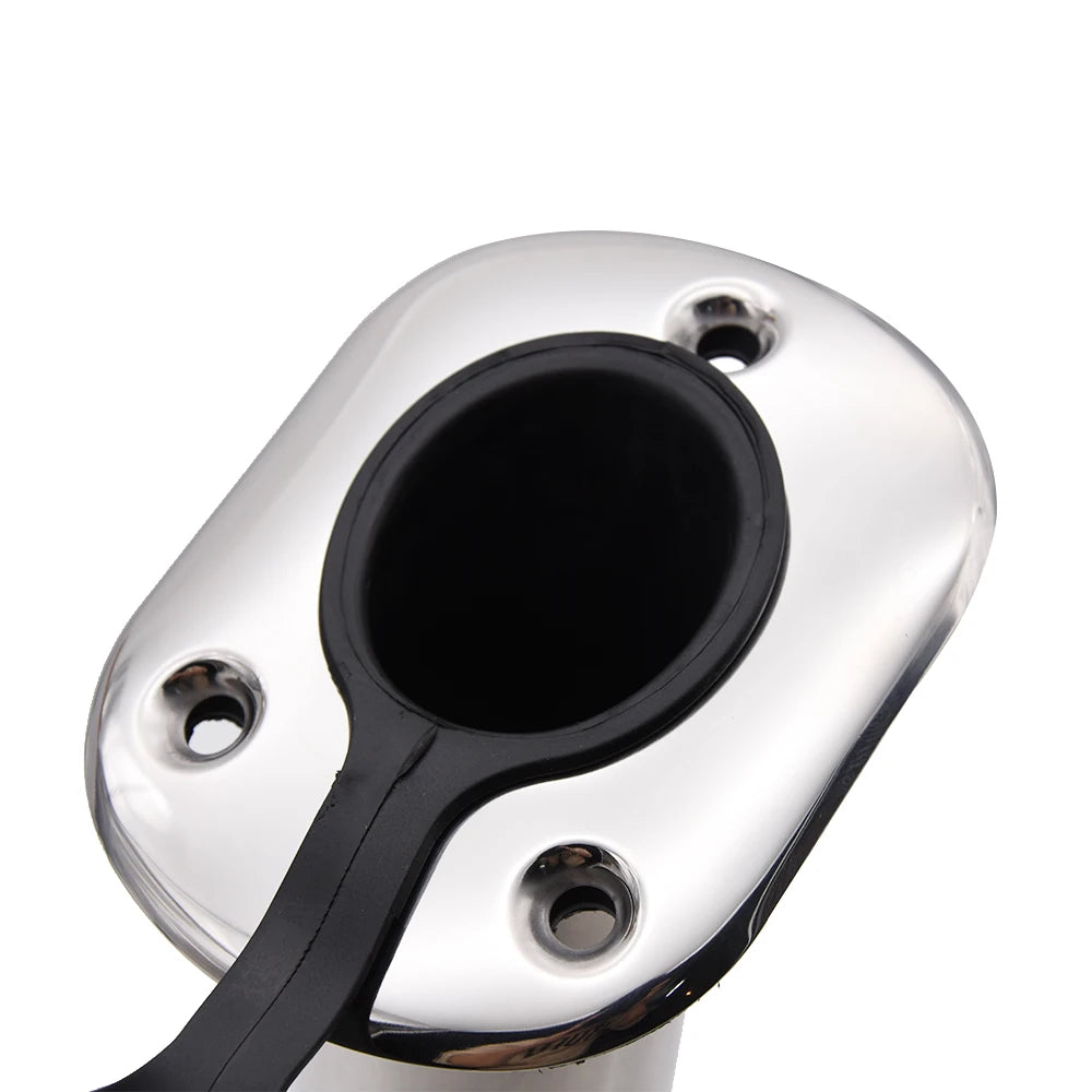 2PC Fishing Pole Stand Stainless Steel Flush Mount Boat Fishing Rod Holder 15/30/90 Degree Rod Pod