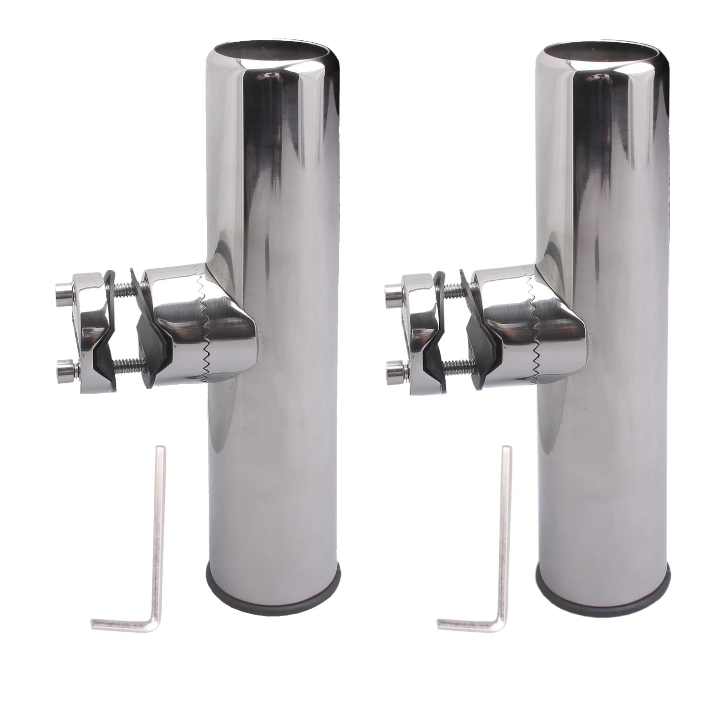 2PCS Boat Accessories marine stainless Boat Stainless Steel Clamp On Fishing Rod Holder
