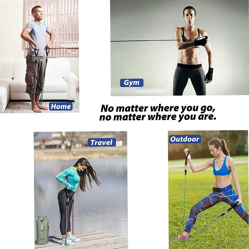 Resistance Bands Set Bodybuilding Home Gym Equipment Professional Weight Training Fitness Elastic