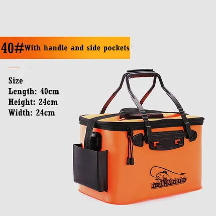 Fishing Bucket Folding Thickening Living Fish Bucket Portable - My Store