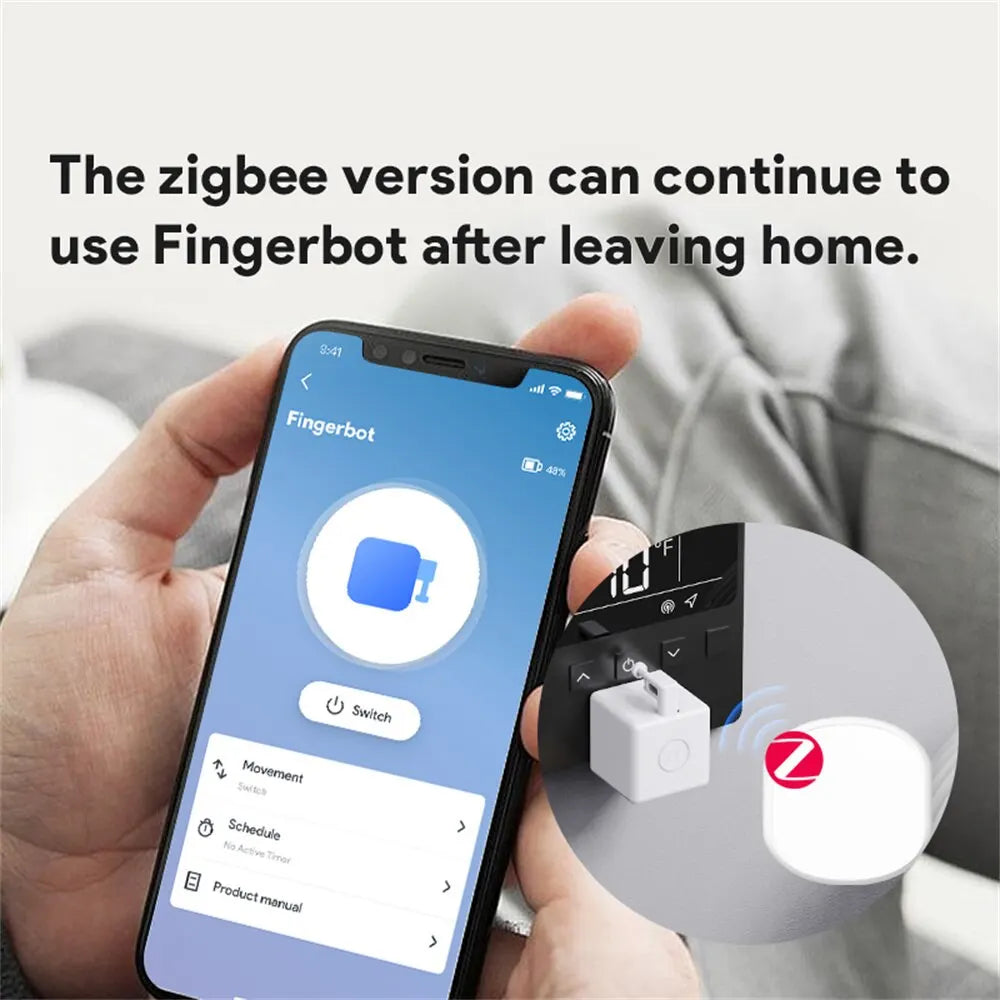 Tuya Zigbee Finger bot Switch Button Pusher Smart Life Timer Voice Control Works with Alexa Google Assistant