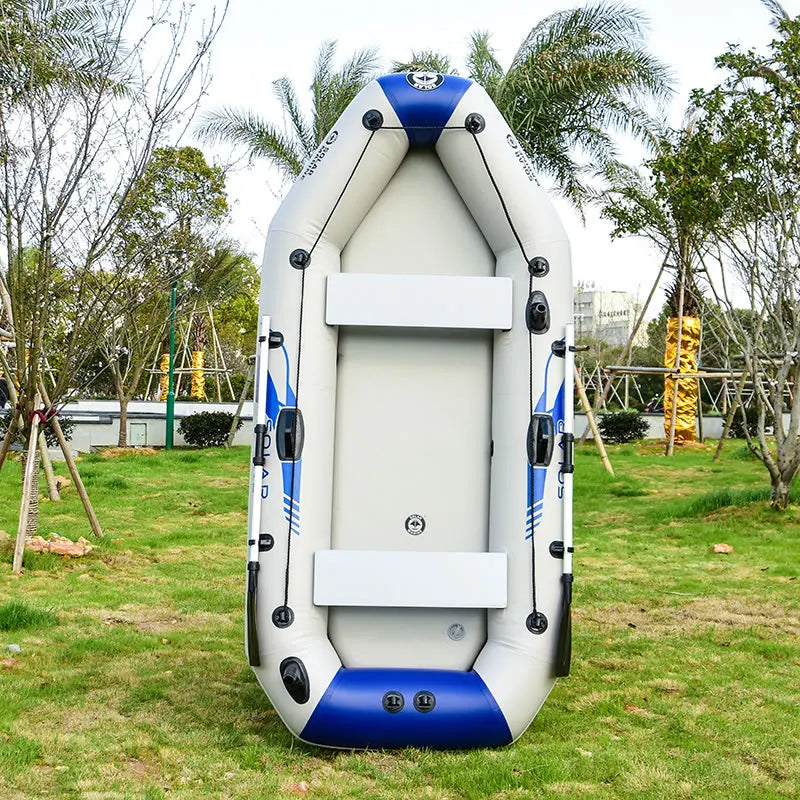 3 Person 260 CM PVC Inflatable Fishing Boat Rowing Kayak Thick And Wear-resistant Canoe Air Mat Floor With All Accessories