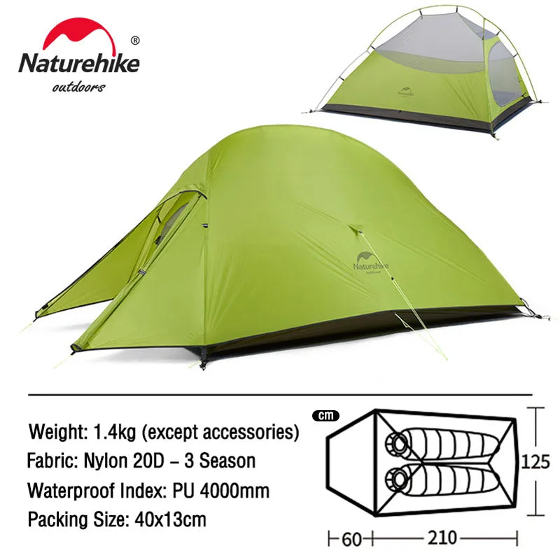 Naturehike Cloud Up 1 2 3 People Tent - My Store