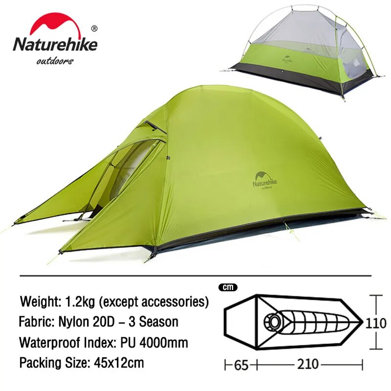 Naturehike Cloud Up 1 2 3 People Tent - My Store