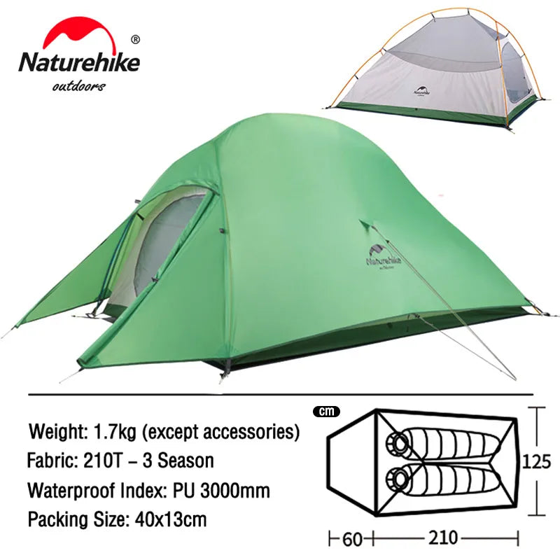 Naturehike Cloud Up 1 2 3 People Tent - My Store
