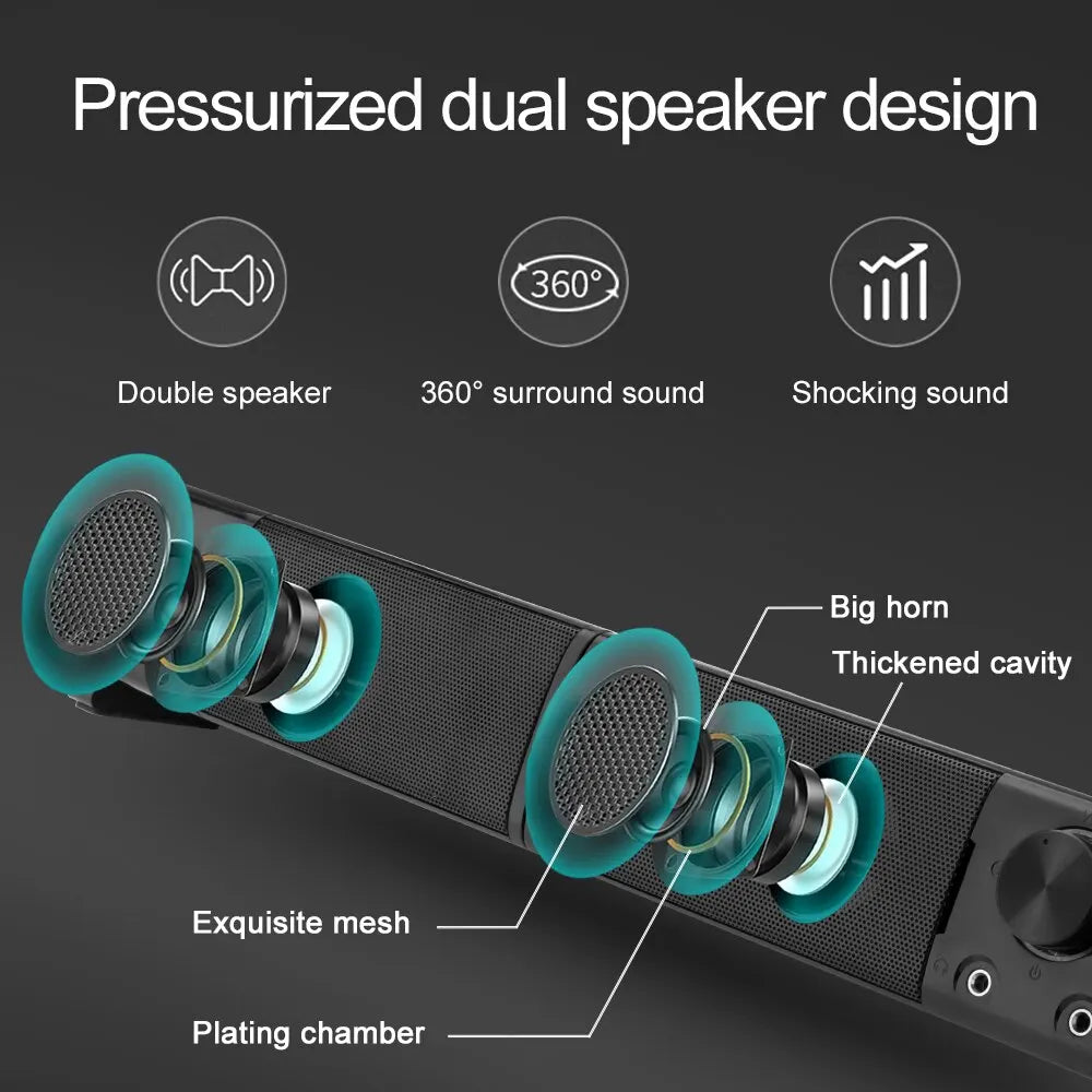 REDRAGON Orpheus GS550 Aux 3.5mm Stereo Surround Music Smart Speakers Column Sound Bar
