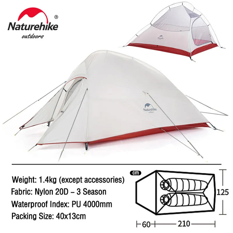 Naturehike Cloud Up 1 2 3 People Tent - My Store