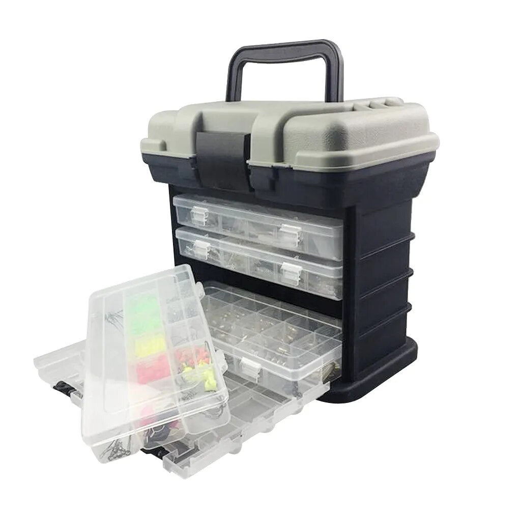 4 Drawer Tackle Box Fishing Baits Lures Tool Shock-resistant Large Storage - My Store