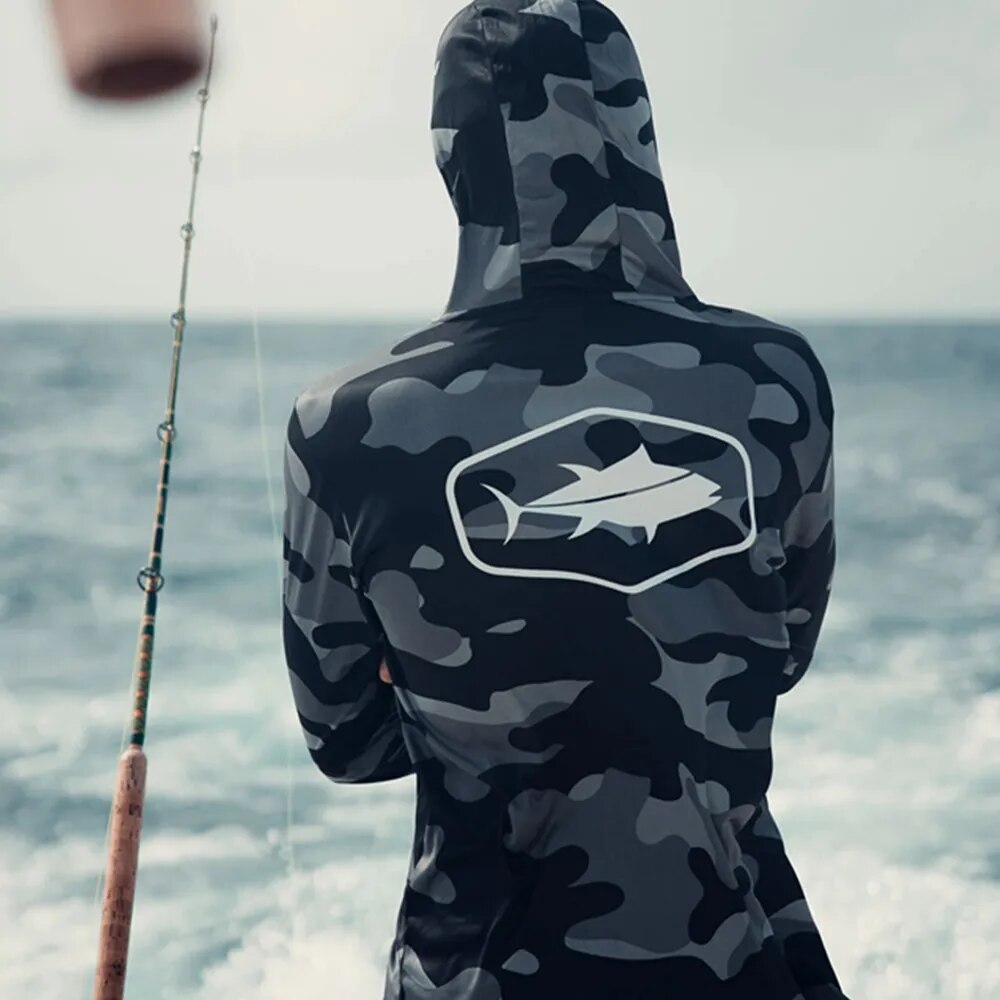 Hoodies Gear Men Fishing Long Sleeve Hooded Shirts - My Store