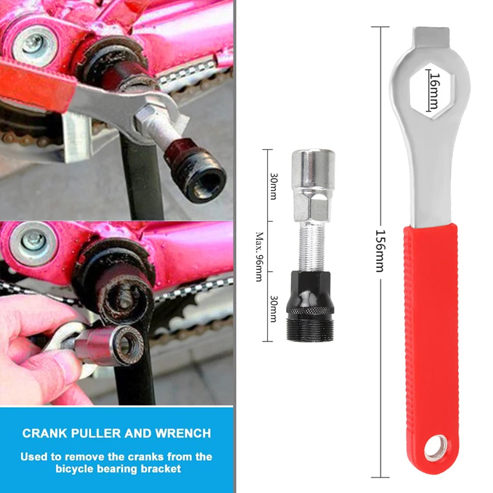 Bicycle Repair Tool Kits Chain Breaker Flywheel Remover Cutter Crank Puller Bike Wrench