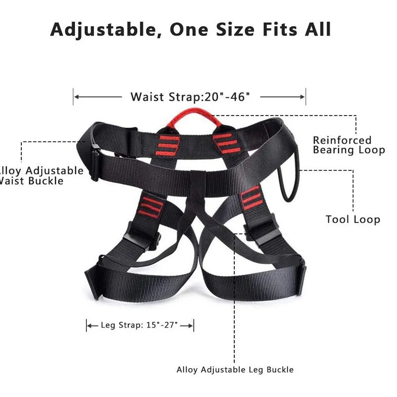 Anti-Fall Safety Belt Adjustable Half-Body Harness for Outdoor Activities Climbing - My Store