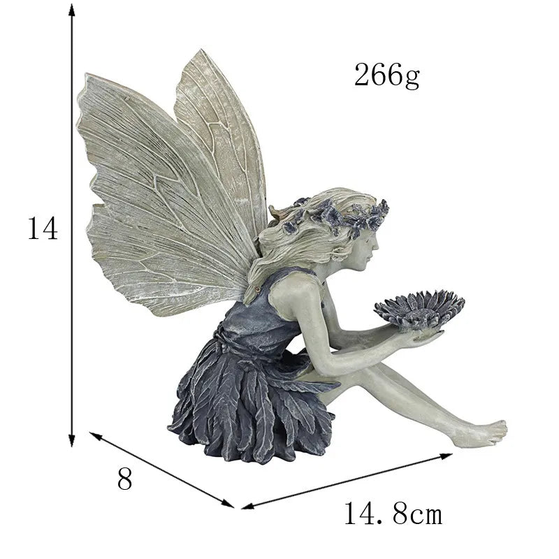 Fairy Statue Resin Jewelry Garden Decoration Angel Girl Resin Craft Jewelry