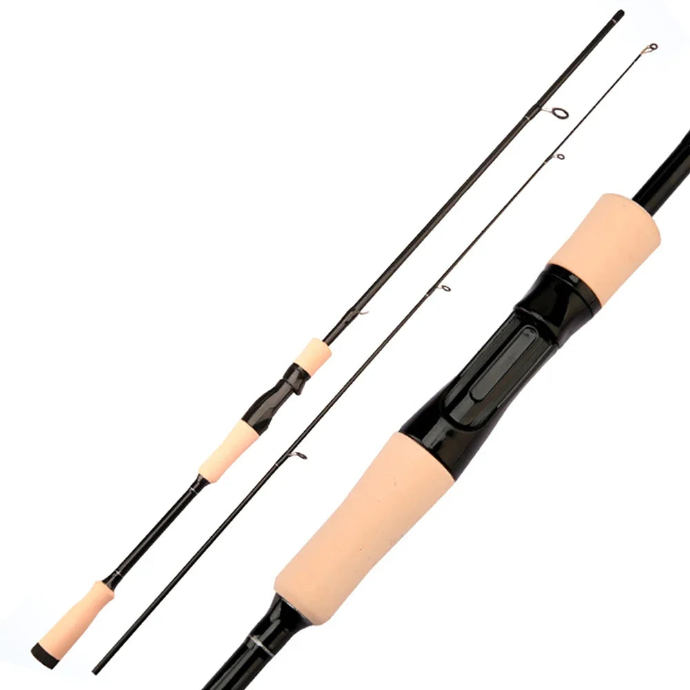 1.8/1.65m Baitcasting Spinning Fishing Rod 2 SectionTravel Carbon Casting Test 8-25g Light Lure Pole ML