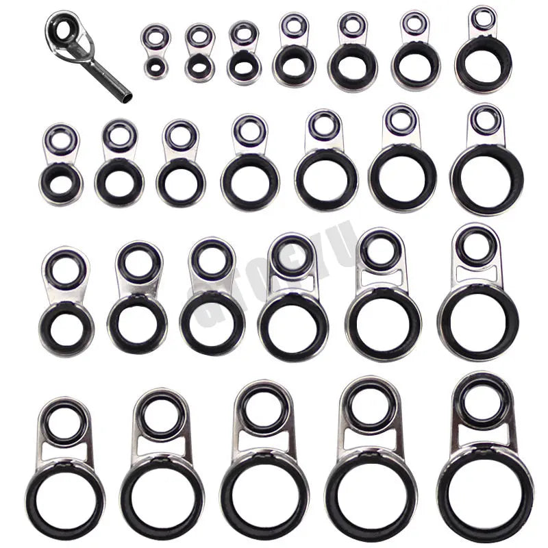 2mm-12mm all set Diameter Rock Fishing Rod Guides Ring Repair Multiple Sizes Sea Fishing Rod Guide Rings rocky rod wire loop