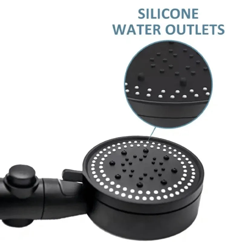High Pressure Shower Head 5 Modes Adjustable Showerheads with Hose Water Saving