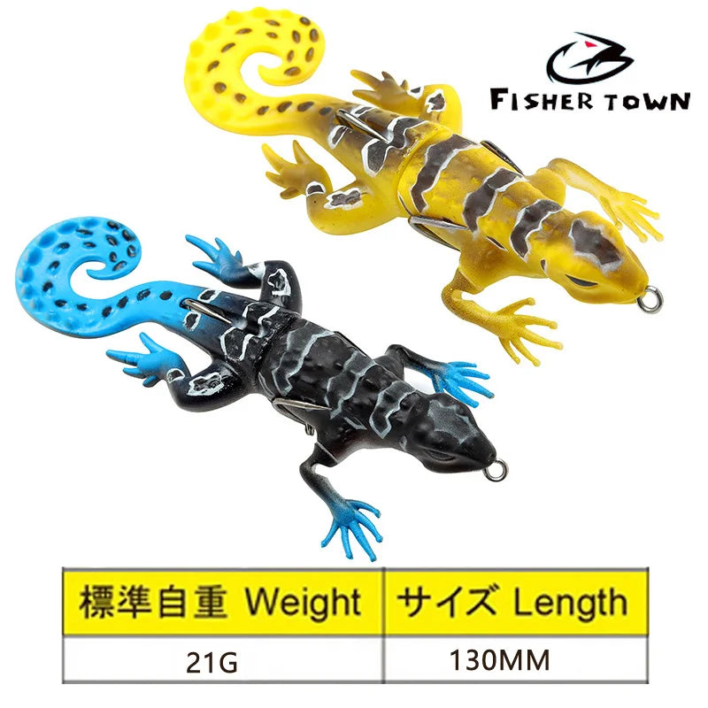 FT Top water fishing lure Soft Bait 135mm 21g Floating Leurre Souple Three Hooks Peche