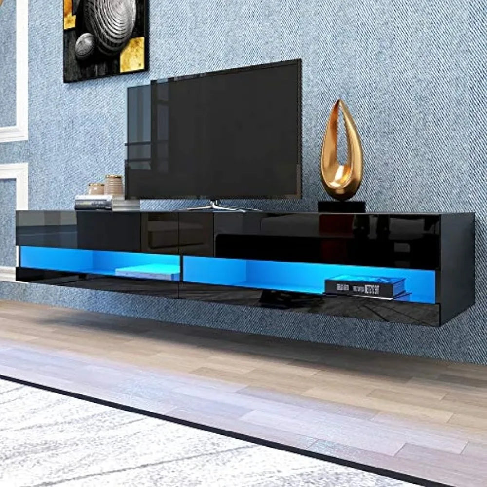 71-Inch Mounted Floating TV Stand Tv Wall Cabinet Fits TVs Up to 80 Inches Living Room Entertainment Center Home Furniture Shelf