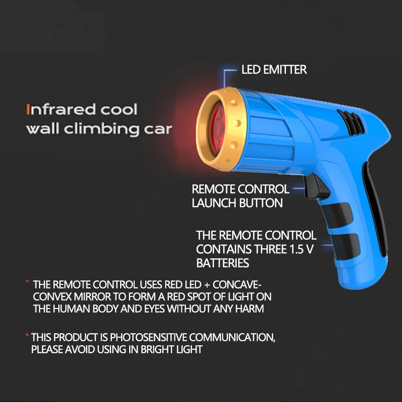 RC Car Stunt Infrared Laser Tracking Wall Ceiling Climbing Vehicle Remote Control Cars Follow Light