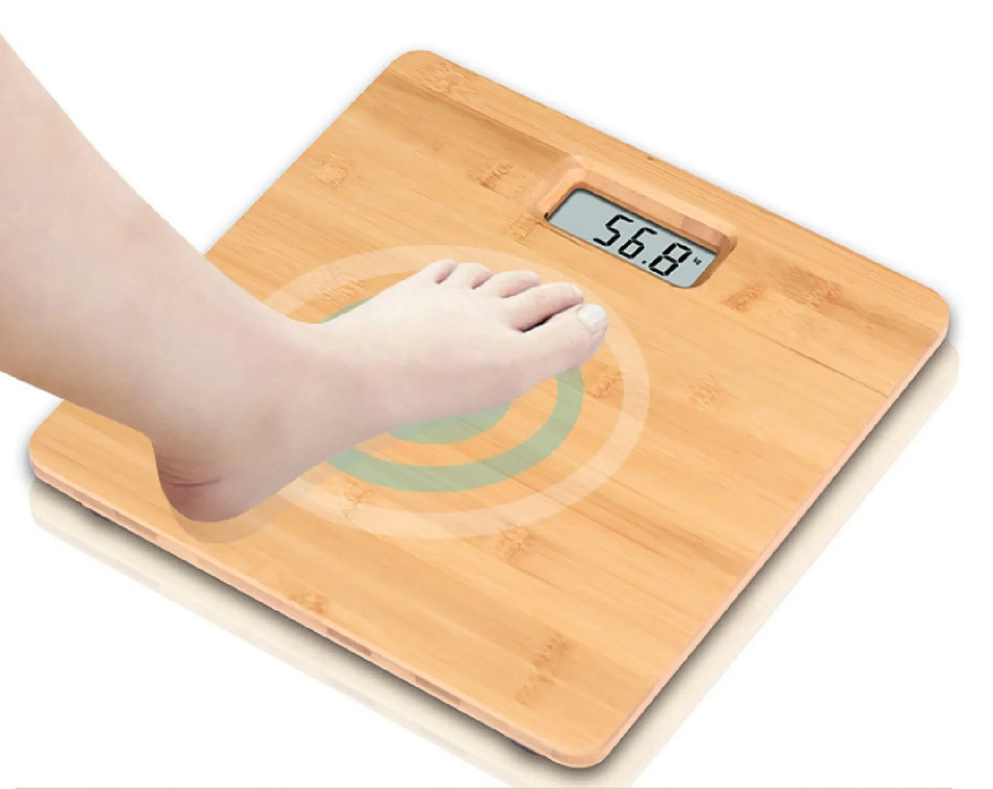 Wood Body Weight Scale Fall-proof Household Precise Smart Body Fat Scale Electronic Weighing Scale LED Digital Bathroom Scale