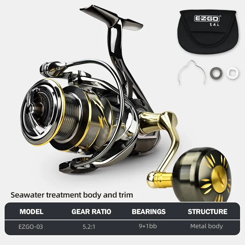 MEREDITH EZGO Anti-seawater corrosion treatment 9+1BB Saltwater Fishing Tackle - My Store