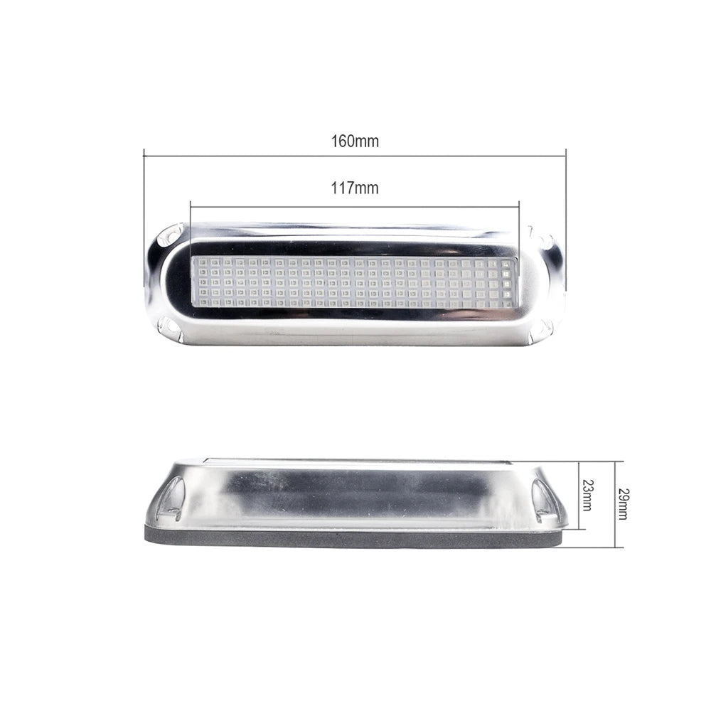 4PCS Submersible LED Lights Boat Lighting 120 LED Waterproof Pond LED Underwater Lights 12V/24V Boat Marine Accessories