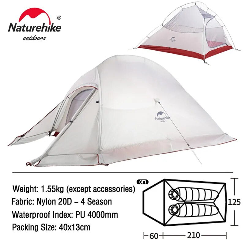 Naturehike Cloud Up 1 2 3 People Tent - My Store
