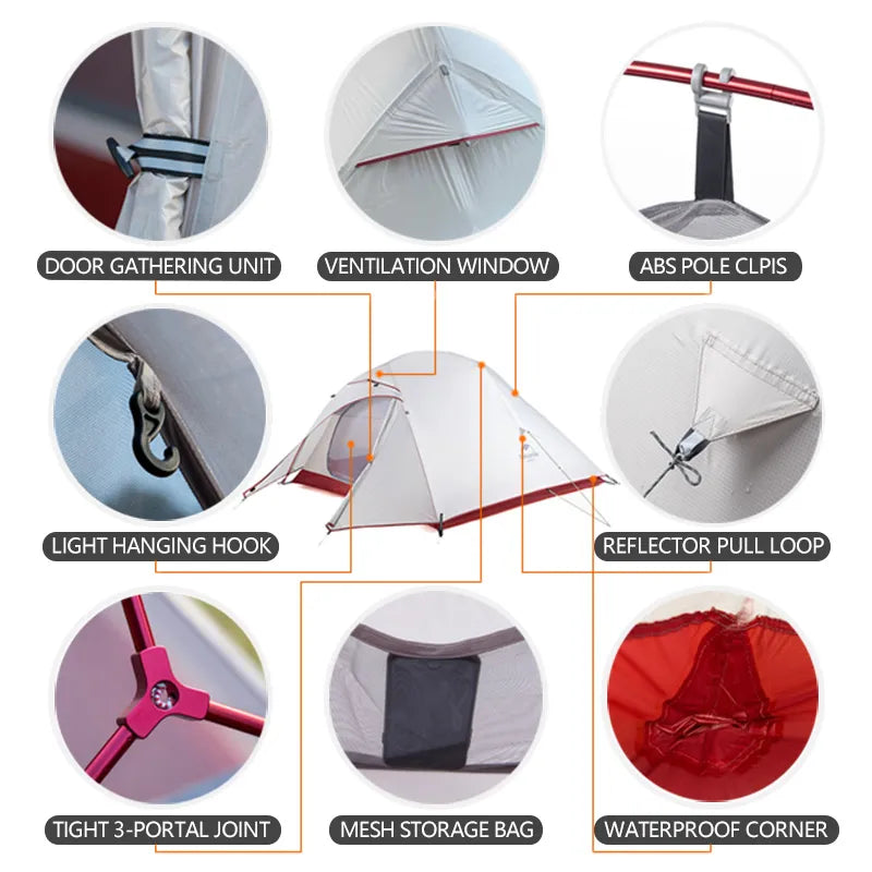 Naturehike Cloud Up 1 2 3 People Tent - My Store