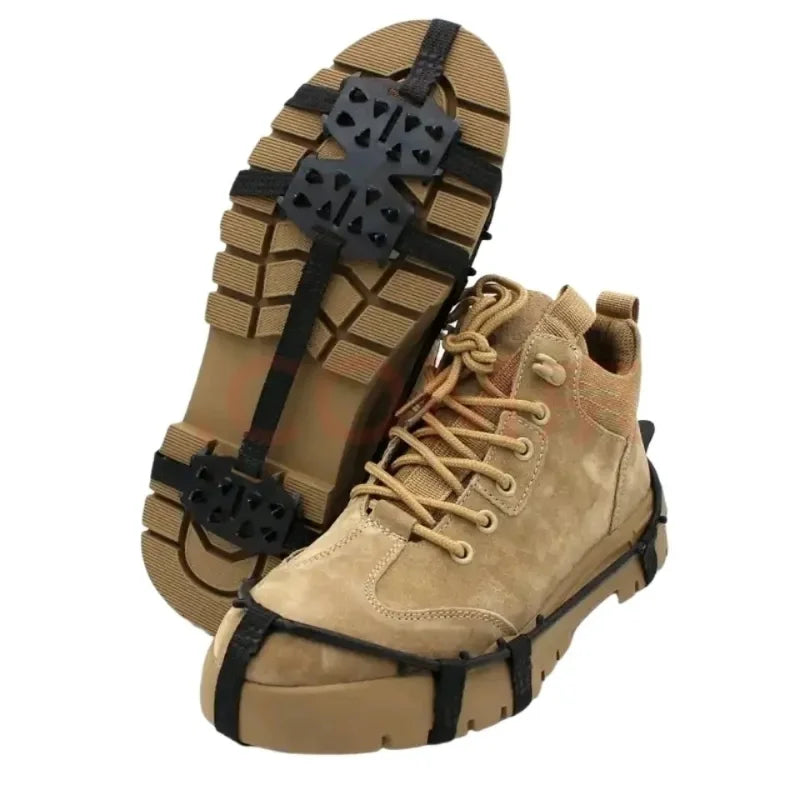 Anti-Skid Shoe Covers Snow Claws Outdoor 24tooth Manganese Steel Crampons Nails Outdoor Climbing Equipments Hiking Fishing Shoes