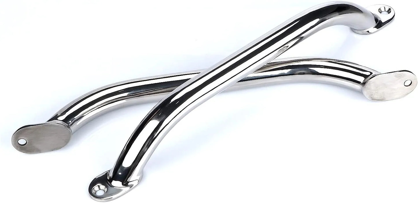 2 Pieces Stainless steel 12'' Boat Polished Boat Marine Grab Handle Handrail boat accessories marine