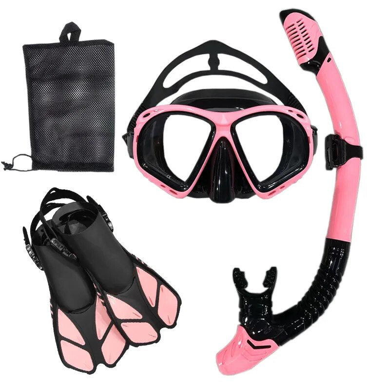 Snorkel Diving Mask and Goggles Diving Swimming Tube Set Adult Unisex - My Store
