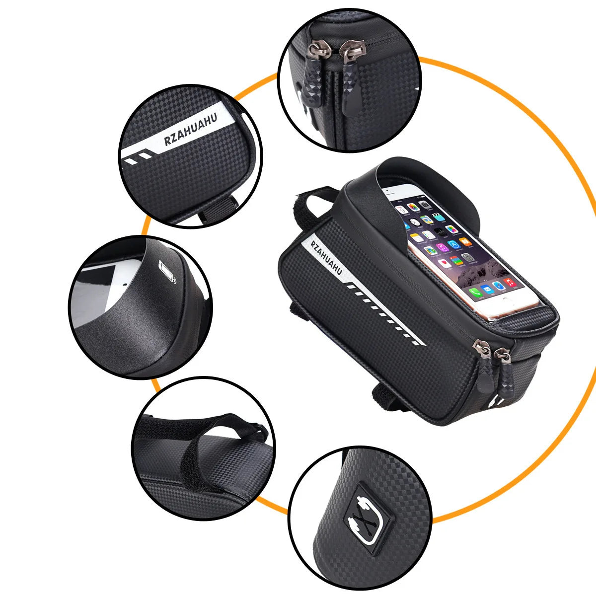 Bicycle Bag Phone Bag Waterproof Mountain Bike Front Top Tube