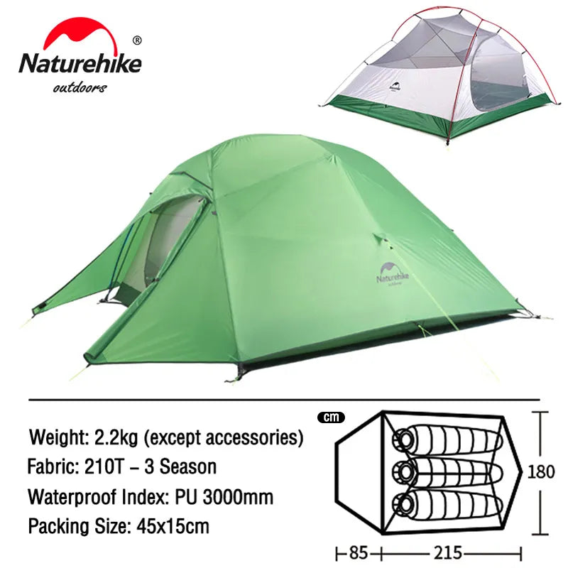 Naturehike Cloud Up 1 2 3 People Tent - My Store