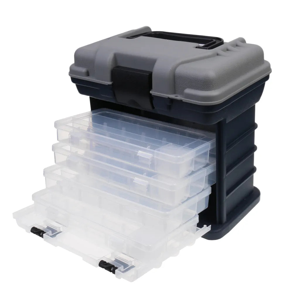 4 Drawer Tackle Box Fishing Baits Lures Tool Shock-resistant Large Storage - My Store