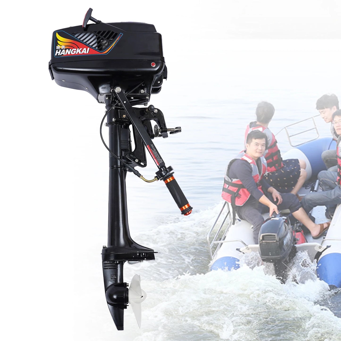 2-Stroke 3.5HP/3.6HP/6HP/ 12HP/18HP Outboard Motor Engine Fishing Boat Motor HANGKAI 3.5-7.0HP 2/4Stroke Outboard Motor Fishing