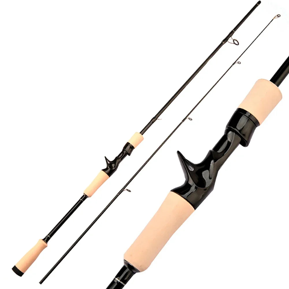 1.8/1.65m Baitcasting Spinning Fishing Rod 2 SectionTravel Carbon Casting Test 8-25g Light Lure Pole ML